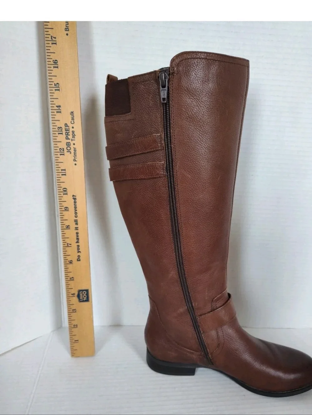 Naturalizer Jessie Boots Knee High Brown Leather Boots size 6.5 Wide Calf